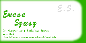 emese szusz business card